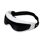 Detail shot of the adjustable elastic strap on the Electric Eye Massager for a custom fit.