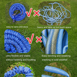 Person holding the lightweight 50 Ft expandable hose pipe, demonstrating its ease of use.