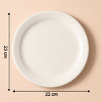 Glossy white round dinner plate ideal for snacks and curry servings
