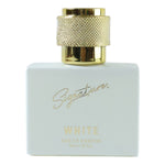 Luxury white fragrance perfume bottle view