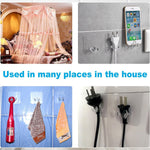 Reusable adhesive hooks for easy mounting and removal