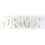 Mix design LED night lamp illuminating bedroom shelf softly