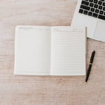 Closed durable hardbound diary notebook ideal for daily use