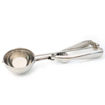 Professional-grade stainless steel ice cream scoop for kitchen use