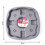 Side view of heavy duty gas cylinder trolley showing compact design