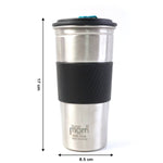 Portable stainless steel tumbler ideal for travel and outdoor activities