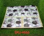 Elegant microwave oven top cover with a detailed mix design and side storage pockets.