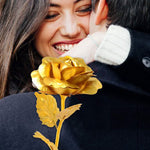 Elegant gold plated eternal rose with premium gift packaging