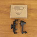 Detailed closeup of car air vent phone holder's secure grip and build quality