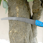 Full view of the robust 20-inch high carbon steel pruning saw from Grow Garden Tools.