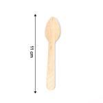 Crafted wooden disposable tasting spoon 110mm for eco-friendly events