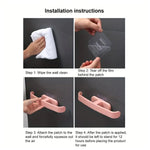 Side profile of the Bathora self-adhesive towel and slipper holder, highlighting its slim design.