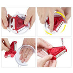 Hanging design of the kitchen gadget for convenient storage and accessibility.