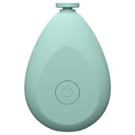 A parent gently using the quiet Baby Electric Nail Trimmer on an infant's tiny fingers.