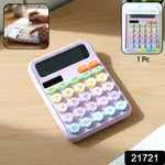 Electronic desktop calculator with large digital display for clear viewing