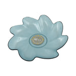 A graphic highlighting the BPA-free and food-grade plastic material used in the flower shaped kids plate.