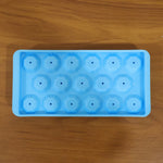 Square ice cubes in flexible tray for freezer use