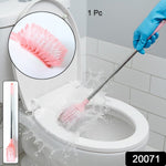 Close-up view of dense synthetic bristles on toilet cleaning brush
