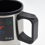 Fervent stainless steel tumbler placed in a car cup holder, perfect for travel.