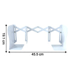 Iron desk book organizer with adjustable telescopic accordion feature