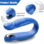 Side view of the ergonomic Acupressure Hand Clip, demonstrating its comfortable fit.