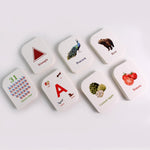 Organized Kidkraft flashcard boxes for easy storage and portability