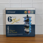 Feature close-up of durable rectangle multi-tier shoe organizer