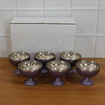 Modern stainless steel bowls for serving snacks or desserts