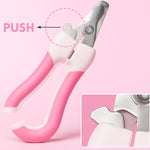 Close-up of pet nail clipping with safe stainless steel nail clipper