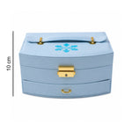 Jewelry box with drawer detail and layered compartments in India