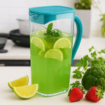 Modern plastic juice jug suited for kitchen use and serving drinks