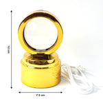 LED night lamp showcasing spinning Radhe Krishna crystal ball with elegant design