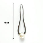 Minimalist pearl hair pin clip
