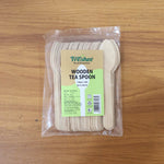 Eco-friendly disposable tea spoon wooden 110mm pack for cafes and events