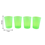 Single clear reusable plastic tumbler against a clean white background.
