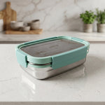 Lunch box set in use with food inside