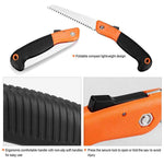 Portable folding garden hand saw perfect for pruning and garden upkeep