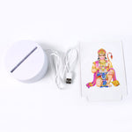 3D Lord Hanuman devotional night light frame for home temple