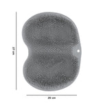 Silicone bathroom foot scrubbing mat detail