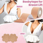 Texture detail of the skin-friendly, cotton-blend Boob Tape.