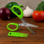 Kitchen scissors ready for quick herb and vegetable preparation and garnishing