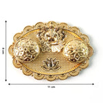 Ornate Ganesh embossed kumkum chopra suitable for daily worship and festive ceremonies