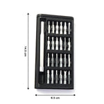 Ergonomic magnetic screwdriver handle from the 24-in-1 precision set, designed for comfortable grip.