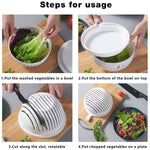 Freshly prepared salad served directly from the 60 Seconds Salad Cutter Bowl.
