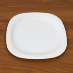 Square dinner plate presenting elegant and practical tableware