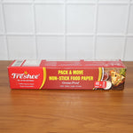 Freshee non-stick food paper roll set in kitchen baking environment