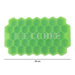 Honeycomb pattern ice cube tray in flexible silicone material