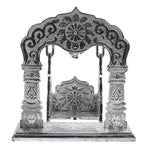 Shreeji Jhoolan silver-coated decorative swing crafted for Krishna idols