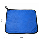 Comparison shot of microfiber cleaning cloth next to other cleaning towels