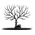 Full view of deer antler jewellery tree stand showcasing accessories